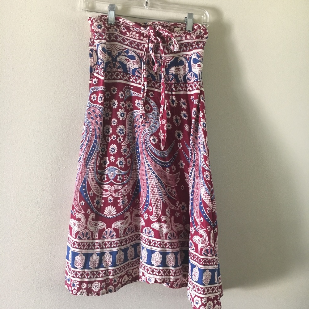 Boho style wrap skirt size Medium